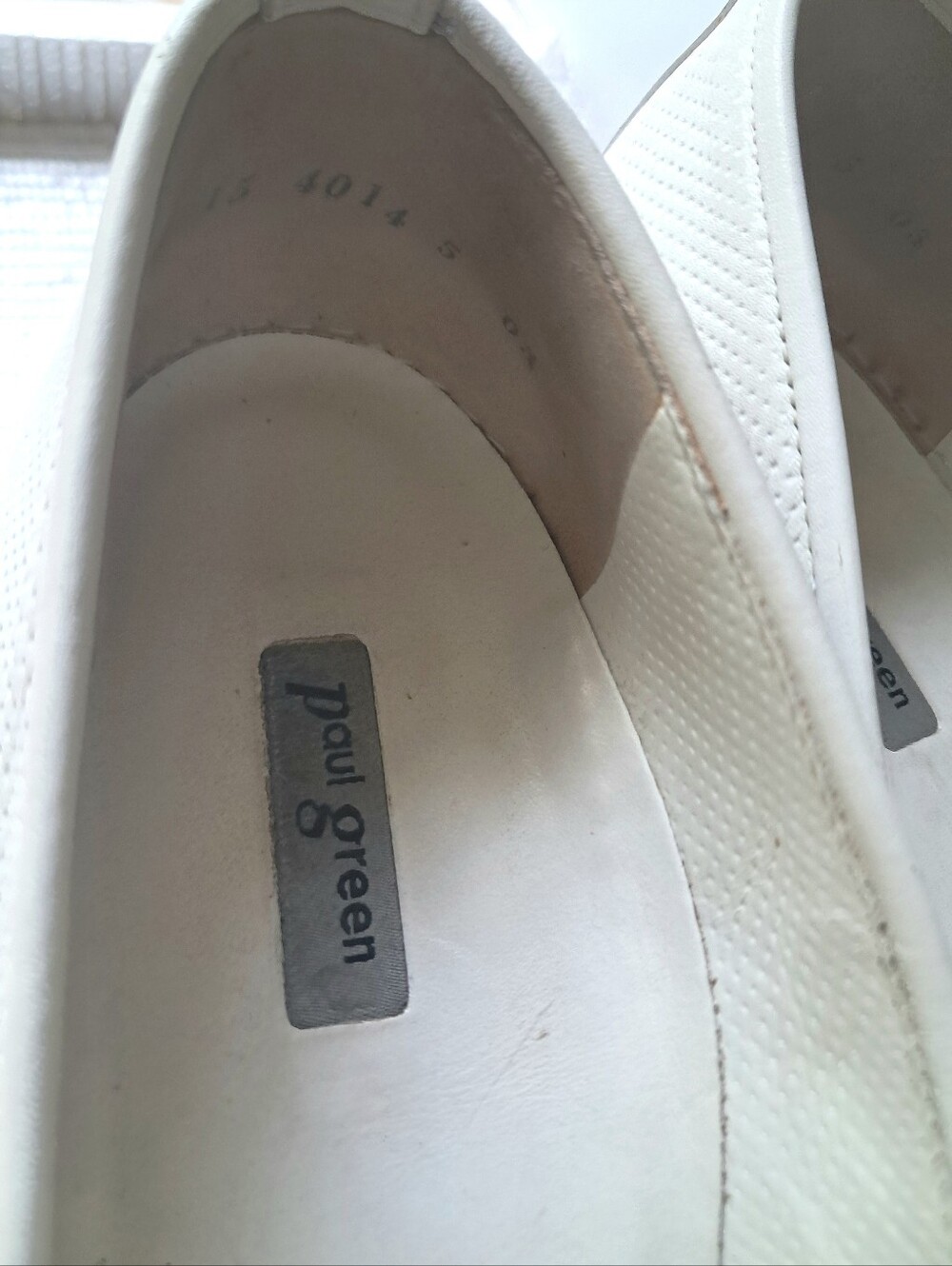 Paul Green Joaquin Espadrille Slip-on Leather Loafers Women's 7.5 White/Silver - Picture 11 of 15
